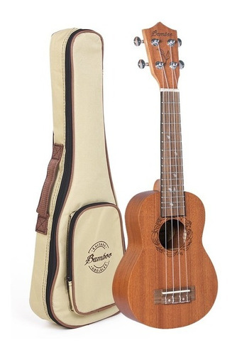 Ukelele Bamboo Soprano Madera De Sapele, Funda / Bu-21 - Eco