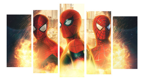 Cuadro Spidermans Tobey Tom Andrew Decoración De 5 Pzas - 04
