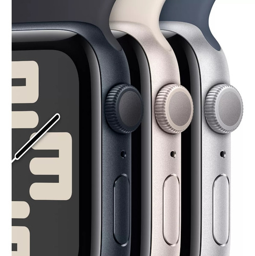 Apple Watch SE GPS • Caja de aluminio blanco estelar de 40 mm • Correa deportiva blanco estelar - M/L - Excelente (Reacondicionado)