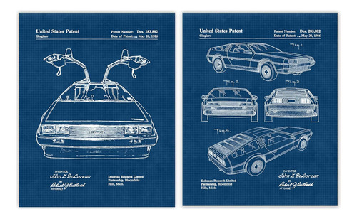 Impresiones De Patente De Automóviles Vintage Dmc, 2 (...