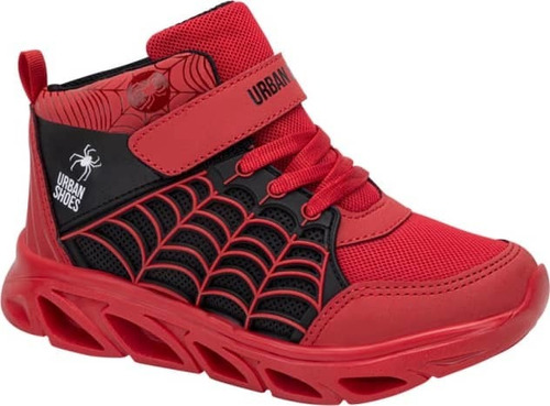 Tenis Para Niños Urban Shoes Telaraña Roja Casual Comodo