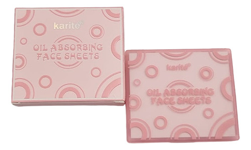 Papel Absorbente Para El Rostro Con Esponja Y Estuche Karite Color Rosa Tamaño De La Esponja Mediana