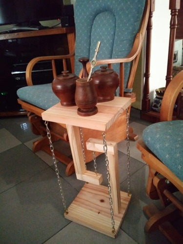 Mesa Arrime Ilusión Óptica Flotante Tensegridad Por Cadenas