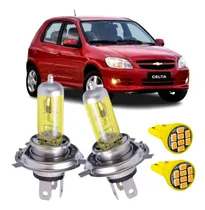 Comprar Kit Lâmpadas H4 Celta Iluminação Amarela 3000k Carro 12v