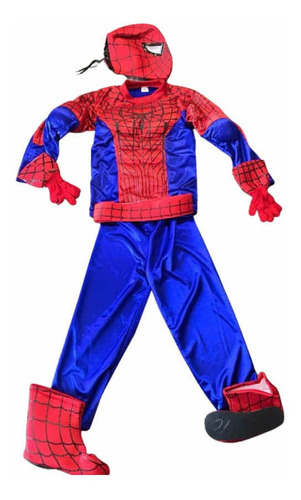 Disfraz Spiderman Hombre Araña Niño Talla 6 Calidad Premium Duradero 