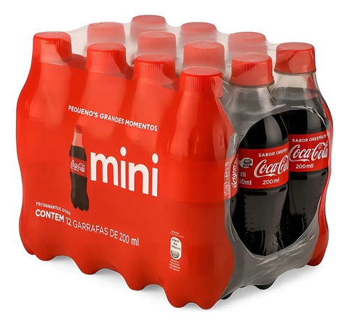 Refrigerante Coca Cola 200 Ml Fardo Com 12 Coca-cola Tradicional
