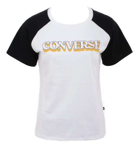 Remera Converse Moda Ranglan Mujer Bl Ng Tienda Oficial