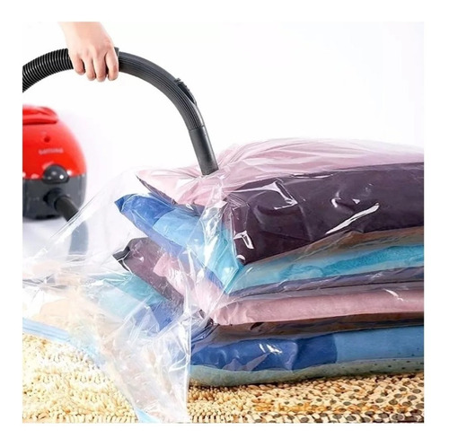 Imagen 2 de 3 de Pack 12 Bolsas 50x60 Al Vacio Comprimir Ropa Ahorra Espacio