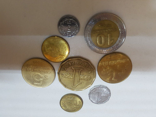 Lote Monedas Uruguay Antiguas 1977 A 2014