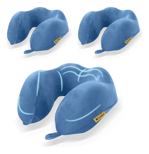 Combo Almohadas De Viaje Memory Foam X3 Unidades