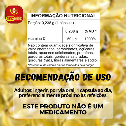 Vitamina D3 2000ui 30 Caps Moles Biolab Colecalciferol