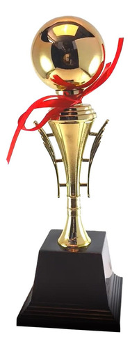 Troféu Esférico Bola Dourada De Futebol Grande 44,5 Cm