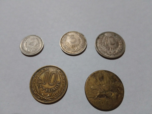 5 Monedas Uruguayas De La Década Del 50