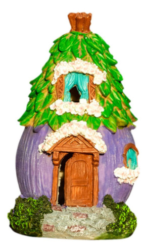 Estatua De Casa En El , Figura De Jardín, Regalo Ideal Con