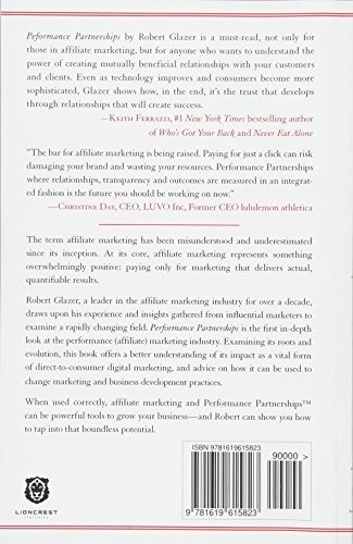 Performance Partnerships The Checkered Past, Changing Prese, De Glazer, Robert. Editorial Lioncrest Publishing, Tapa Blanda En Inglés, 2017