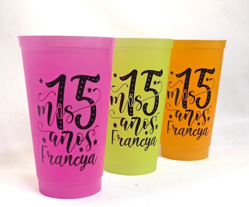 Vasos Licoreros 15 Años Fiestas Eventos Cumpleaños Bodas 