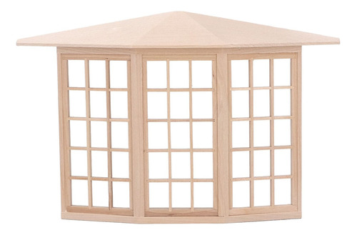 Ventana Pequeña De Madera De Muñeca Cryfokt, 1:12 Dollhouse