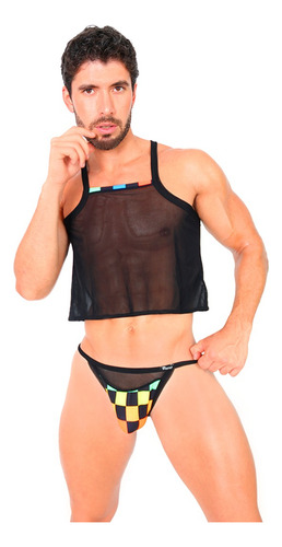 Tank Crop Top Mesh - Retro Pride Bikini Se Vende Por Separad