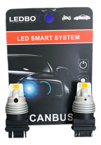 Focos Led Canbus Smart Ledbox Stop Direccionales Reversa 3157 Ambar 3157
