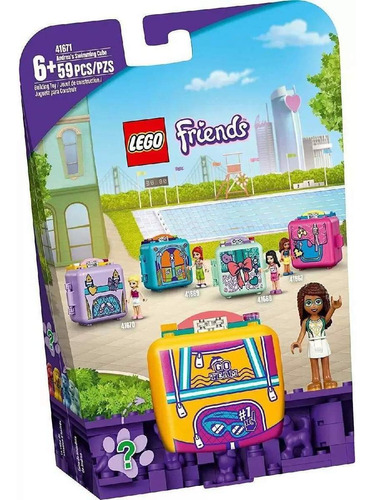 Brinquedo De Montar Lego Friends Cubo De Natação Da Andrea Quantidade de peças 59