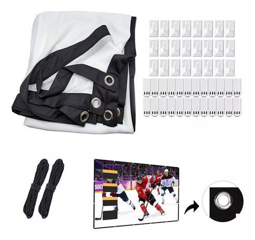 Telón Para Proyector 150 Pulgadas 16:9 Proyección Espesar