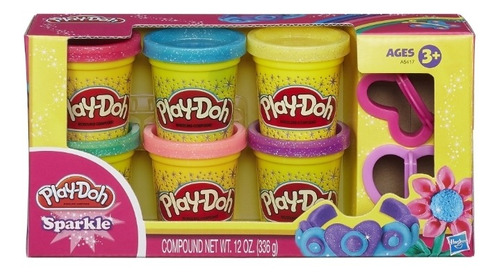 Play Doh Sparkle Escarchado Con Cortadores