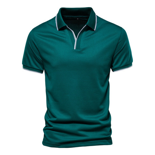 Camisas Polo Con Cuello En V Para Hombre  Playera De Manga