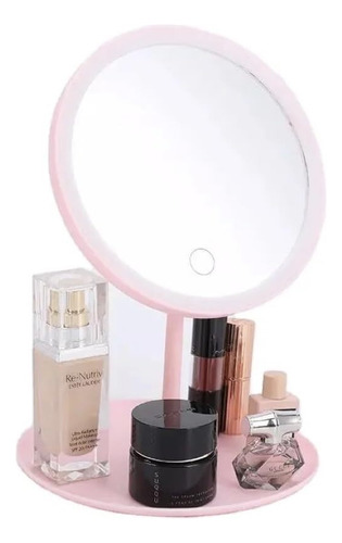 Espejo Luz Led Organizador Maquillaje Touch Baño Recargable
