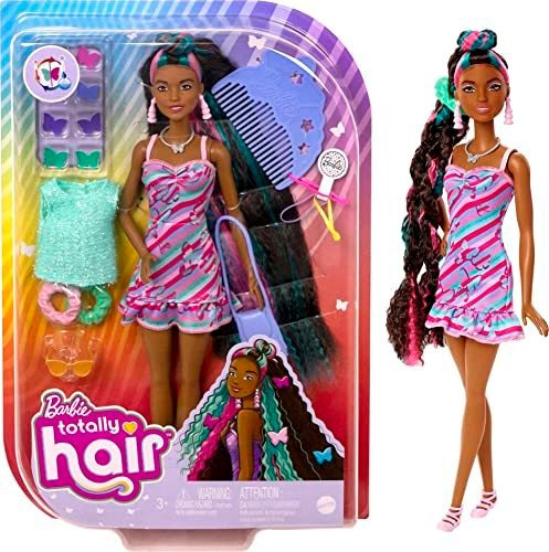 Muñeca Barbie Totally Hair Con Temática De Mariposas, Cabell
