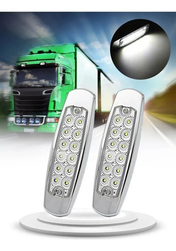 Foco Luz Lateral Led Bi-volts Trocha Borde Metálico 10 Und