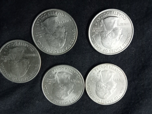 Monedas De 25 Centavos De Dólar Conmemorativas