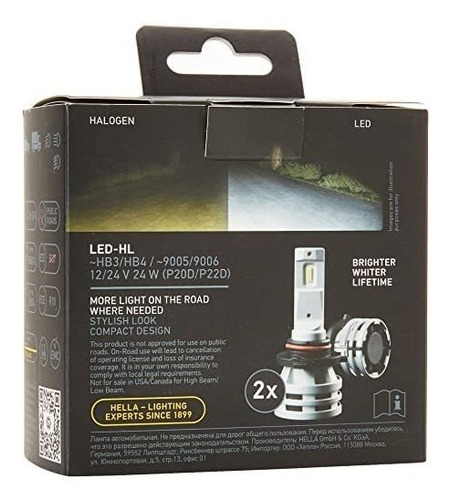 Hella Foco Led 6400k 24w Set
