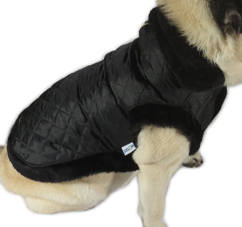 Roupa Cachorro/ Gato Inverno Frio Casaco Nylon Dublado Preto