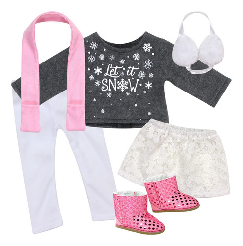 Ropa Conjunto De Muñeca De Invierno, Incluye Camisa, Fr80rm