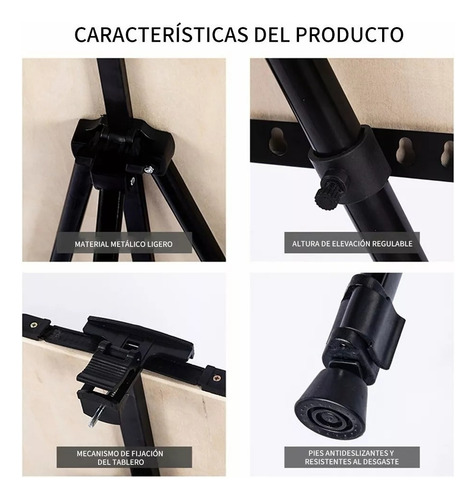 Caballete Para Pintar Ajustable Y Portátil Pintura Plegable