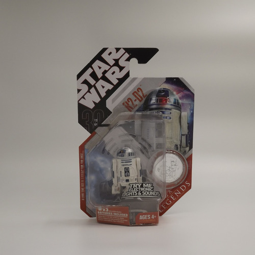 Figura De R2d2 30 Aniversario Con Moneda Plateada Nueva