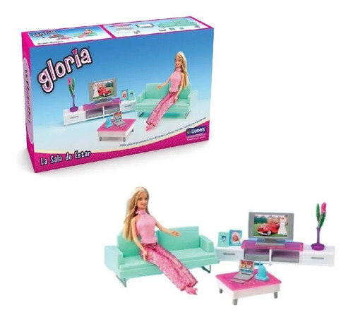 Muebles Para Muñecas Gloria Sala De Estar Televisor Sillon