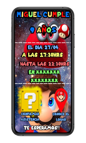 Invitación Digital De Mario Bross (interactiva)