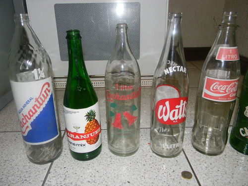 Imagen 4 de 8 de Lote 6 Botellas Bebida, Cerveza, Chilenas Grandes Antiguas