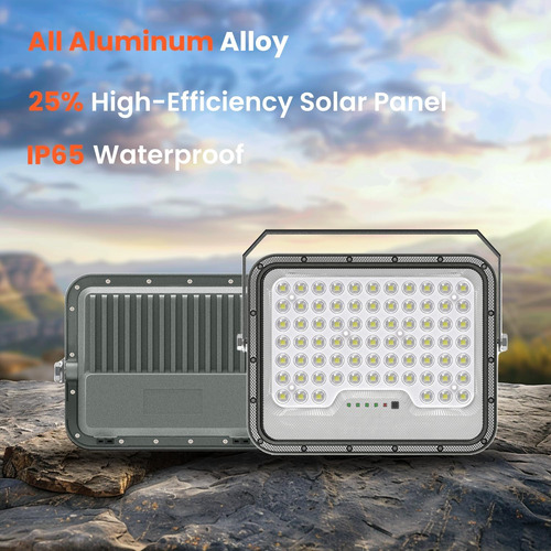 Luces Solares Led De Aluminio Ip65 Impermeable Con Control R