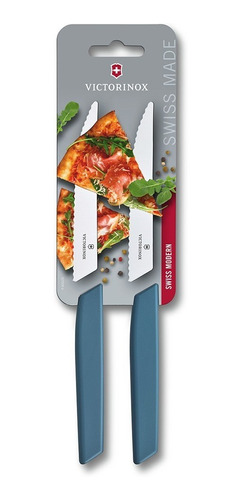 Set Cuchillos Para Carne Swiss Modern Azul, 2 Pzs Victorinox