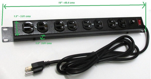 Supresor De Picos -regleta 8 Salidas Opalux -pdu Computo 3m