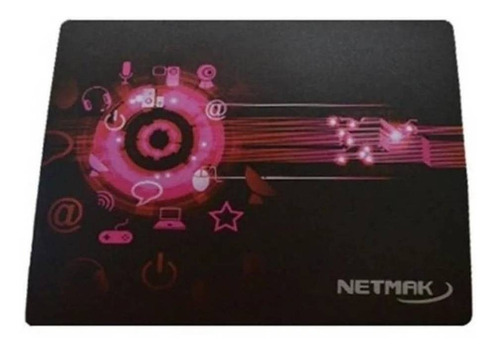 Mouse Pad Netmak NM-PAD de tela 23cm x 19cm rojo