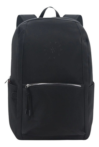 Mochila Pu Portanotebook Vicco Amayra Color Negro Diseño De La Tela Liso