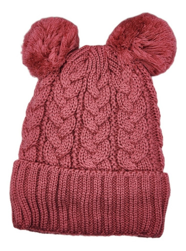 Gorro Bonete Beanie Frio Tejido Aran Liso