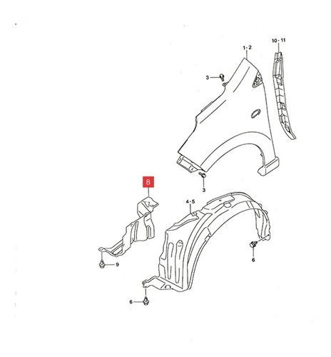 Salvabarro Delantero Interior Izq. Suzuki Celerio Ga 2016-18