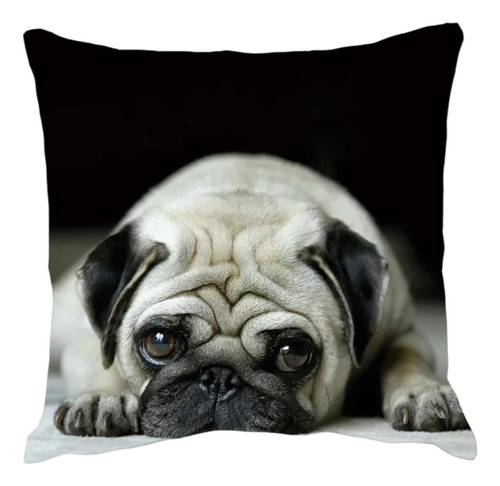 Cojin Almohada Perro Pug Decorativo Super Comoda Suave