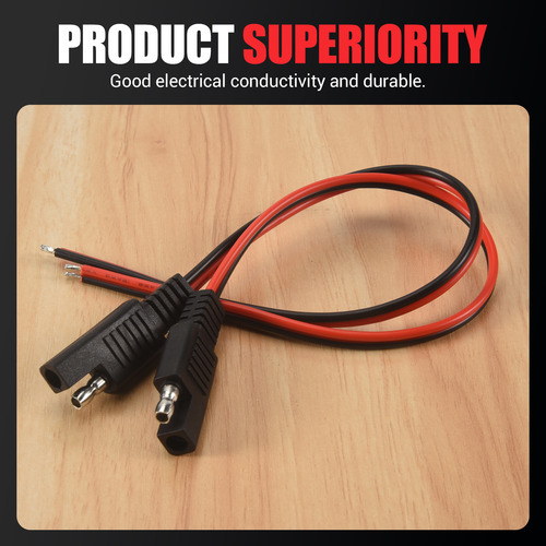 Cable De Extensión Sae De 18 Awg, 2 Pines, Conector Rápido S