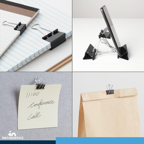 1 Intheeffice Clips Binder Tamaños Surtidos, Clips De Clips