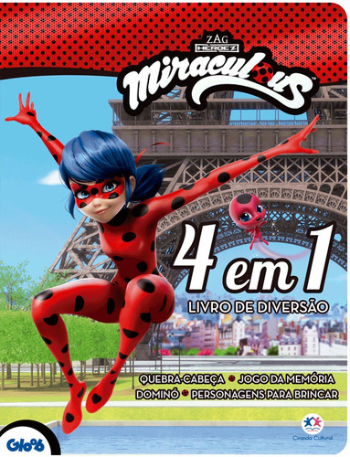 Ladybug - 4 em 1 - Livro de diversão, de Cultural, Ciranda. Série 4 em 1 Ciranda Cultural Editora E Distribuidora Ltda., capa mole em português, 2019